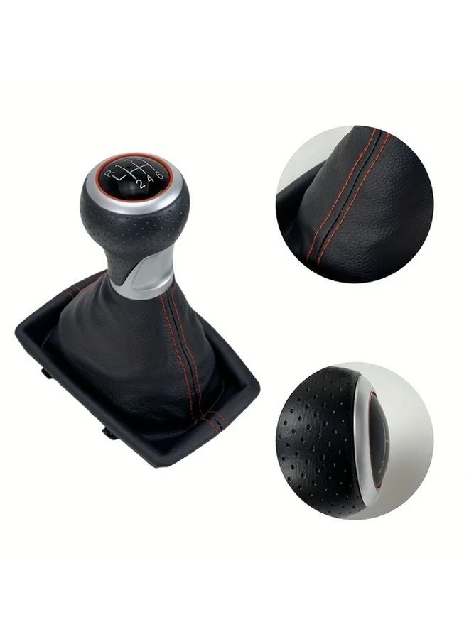Black 5 Speed Shift Knob For Audi A4 B6 B7 2000 2008 Manual Transmission No Drill - Image 4